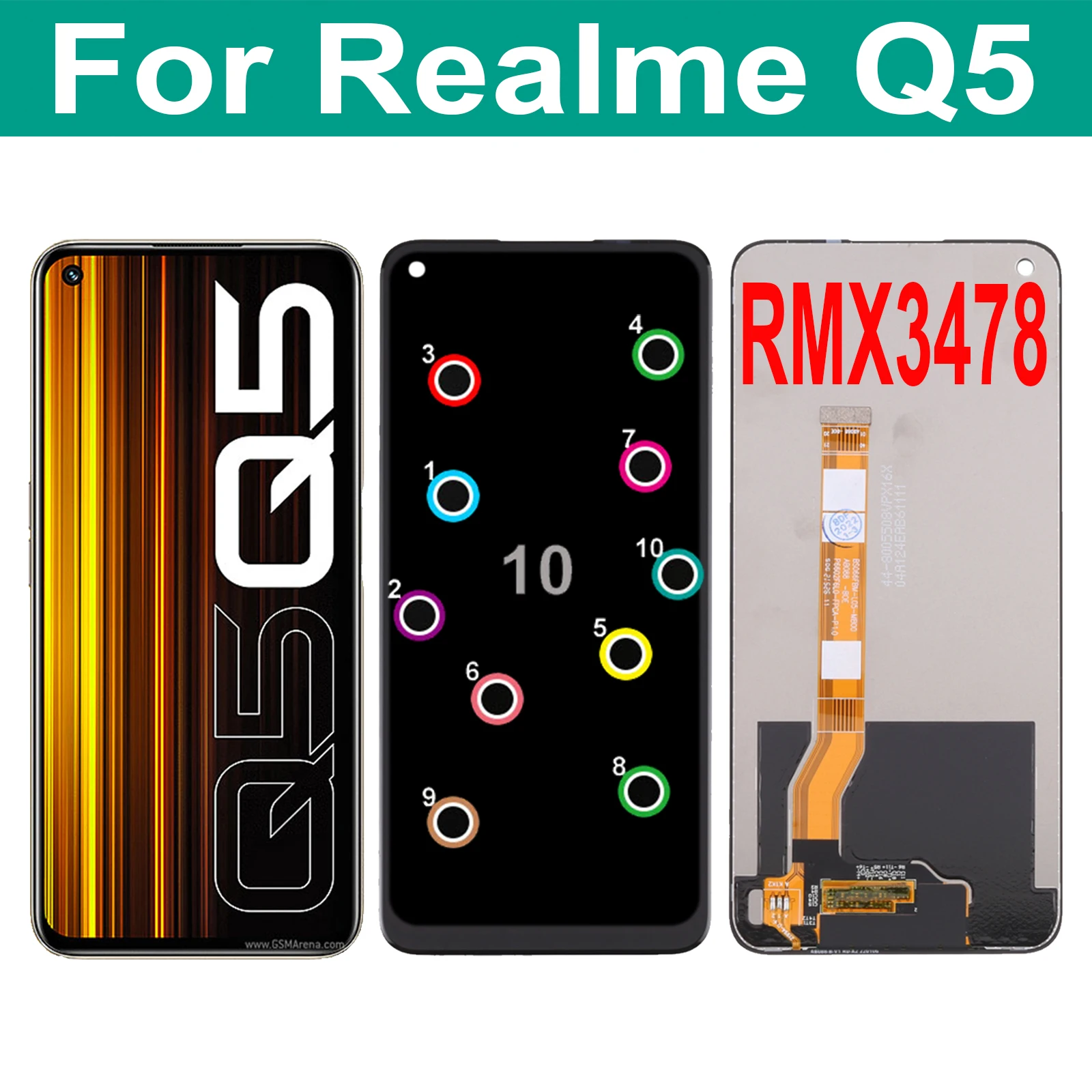 

ЖК-дисплей с сенсорным экраном для OPPO Realme Q5 RMX3478