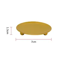 Iron Gold Plated Candle Holders Pillar Metal Plate For Wedding Party Festival Candelabra Art Gift Home Decor 6