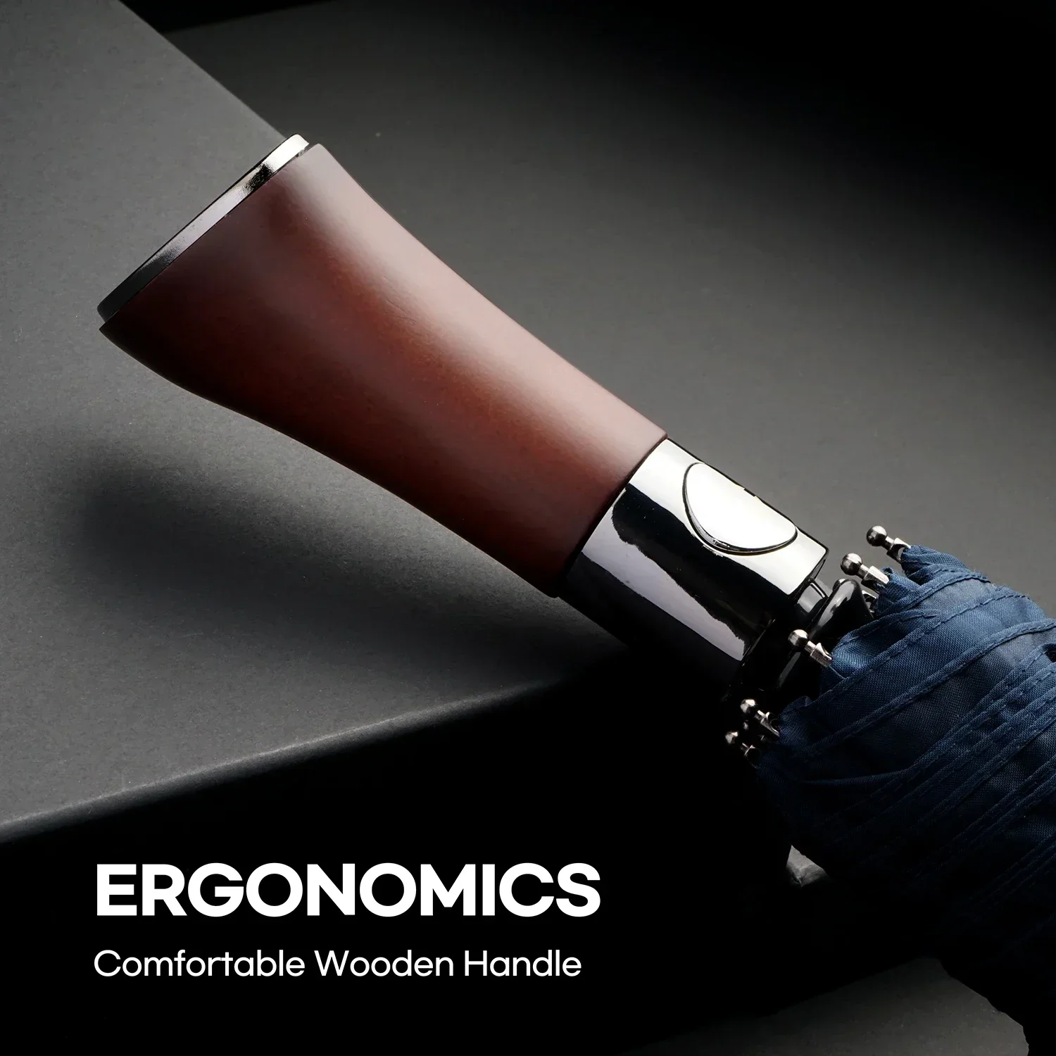 Windproof Large Umbrella Men 8 Ribs Fully Automatic Umbrella Heavy Rain Outdoor Wooden Folding Umbrellas Compact Parasol folding umbrella,automatic umbrella