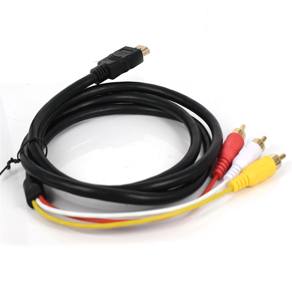 HDMI-compatible to 3 RCA Video Audio Cable AV Cord Converter Adapter For HDMI TV Set-Box DVD Laptop hdmi to av adapter audio video converter adapter