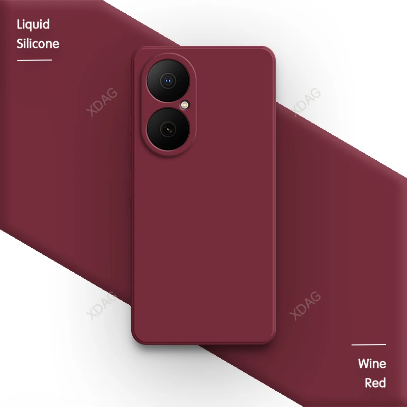 Classic Square Silicone Phone Case with Camera Protection for Huawei Nova Y73 Enjoy 80 5G