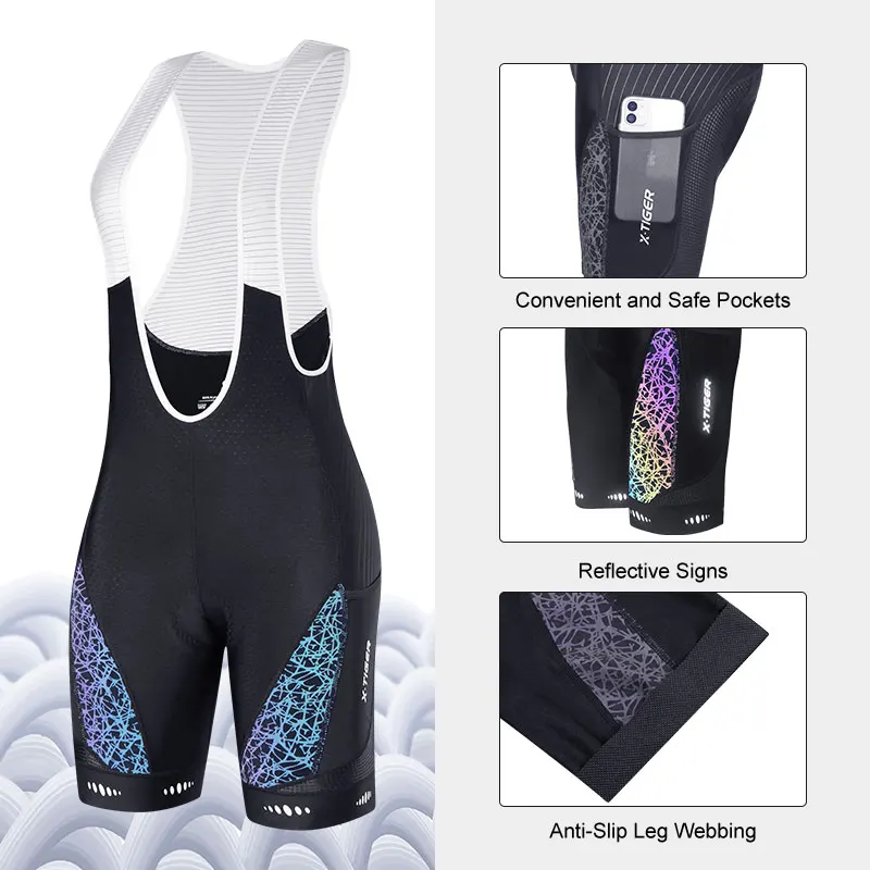 Pantaloncini Ciclismo Donna Imbottiti - Traspiranti Con 3 Tasche