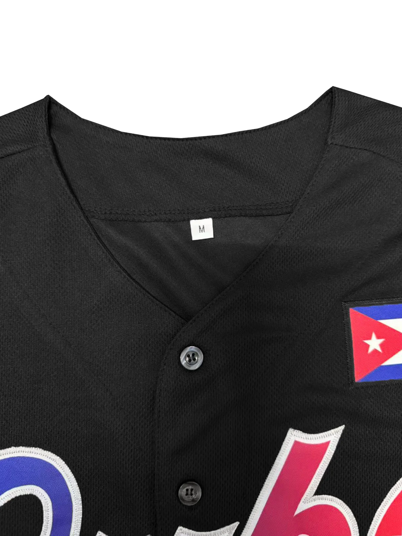 Customized Name And Number Men's Embroidery Baseball Jersey CUBA V-Neck Personalized Short Sleeve DIY High Quality Shirts
