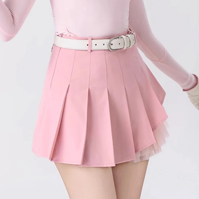 New MY golf ladies short style skirt pants woman breathable lace splicing pleated skort tennis sports casual culottes golfwear