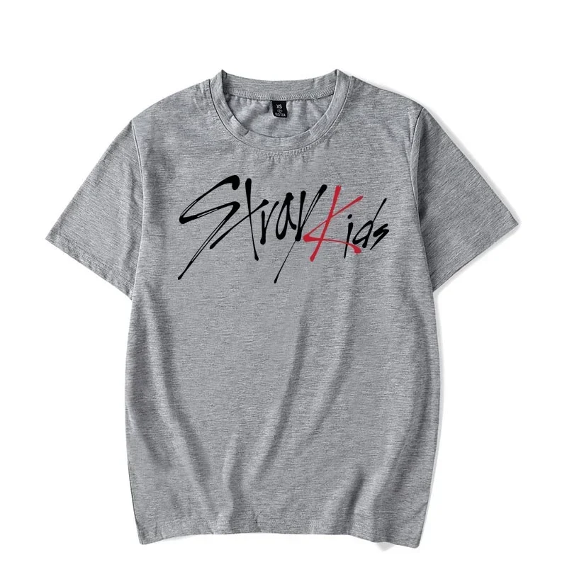KPOP Kids T-shirt Stray Kids Letter Print Short Sleeve Men Women Fans Fashion Casual Outdoor Shirts Tops 3