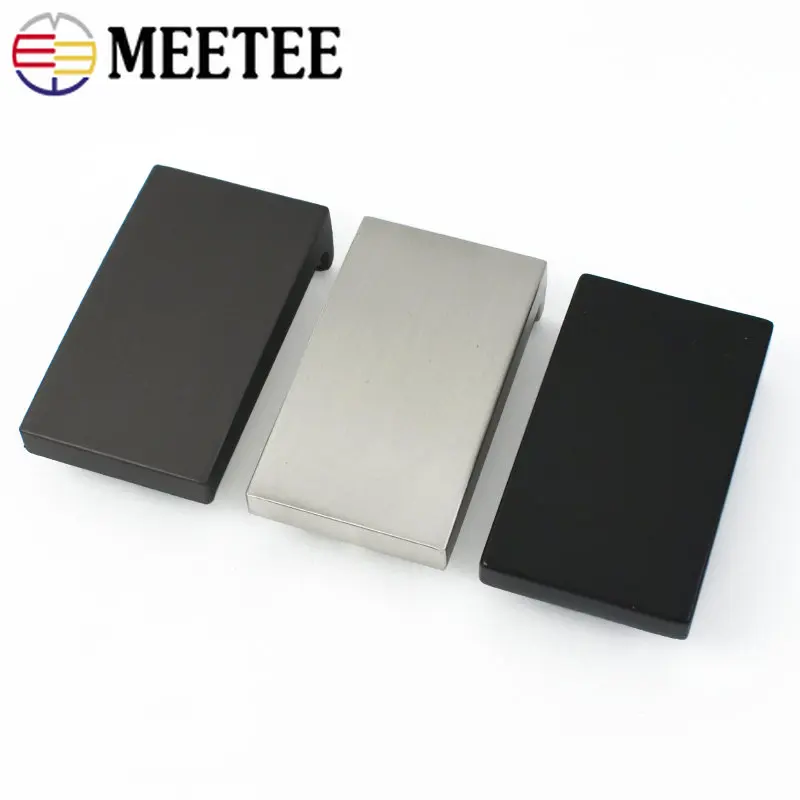 

Meetee 1pc/2pcs 30mm Men's Metal Belt Buckles Alloy Smooth Buckles Clip-on Trousers Belt Head DIY Leather Crafts Replacement