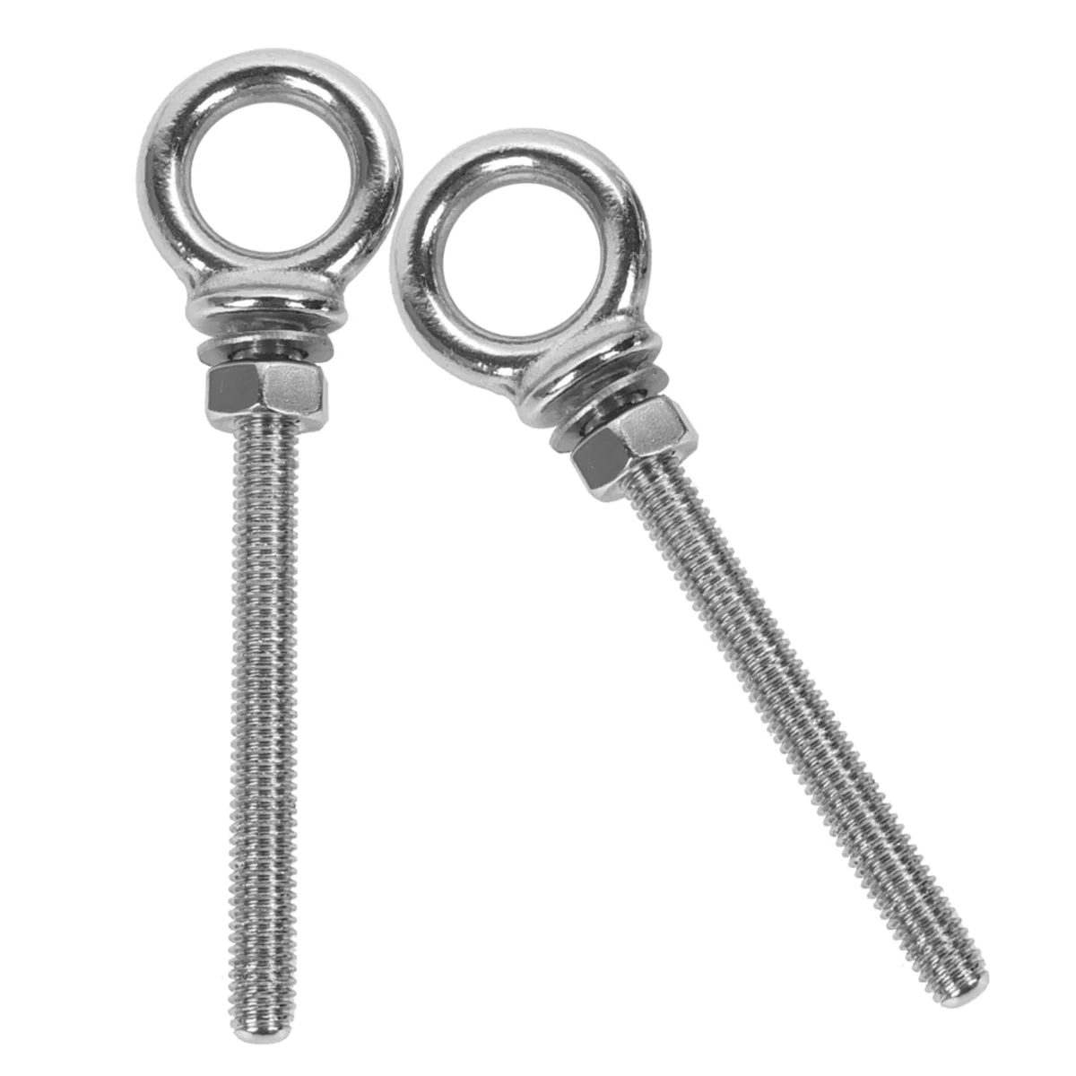 

Durable Stainless Steel Lifting Eye Bolts with Nuts Swing Eyebolts Ring Hook Bolt Screw Fasterners (M10*100/M8*80/M6*60 - 316)