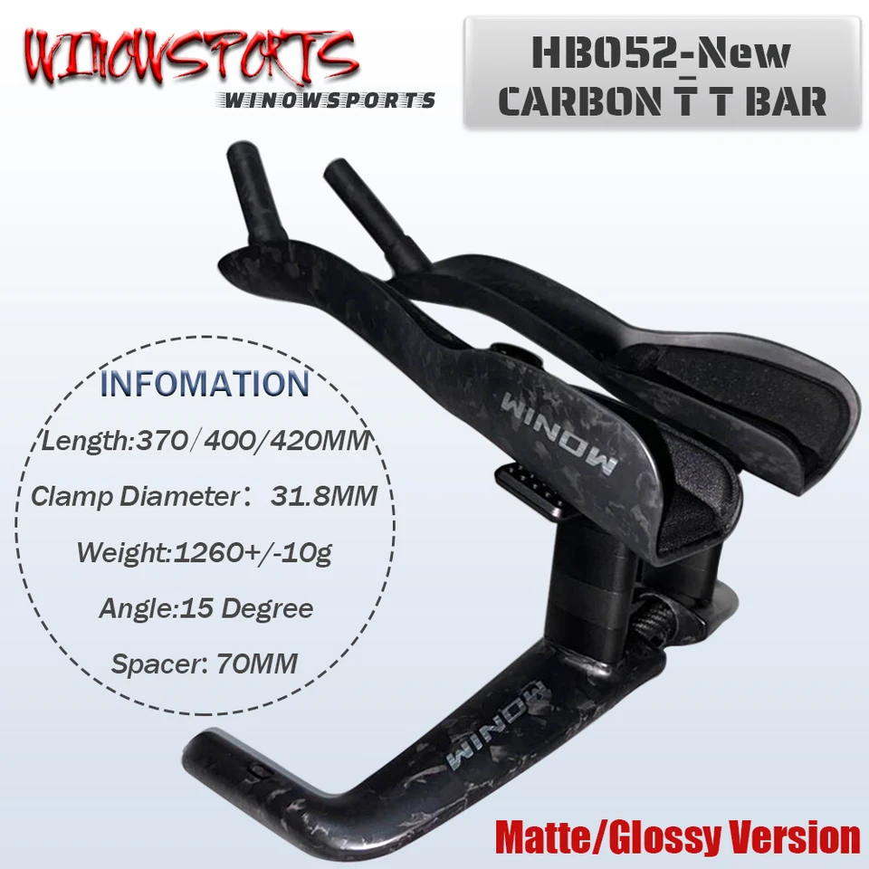 Winowsports-TTバイク用カーボンエアロハンドルバー,タイムトライアル
