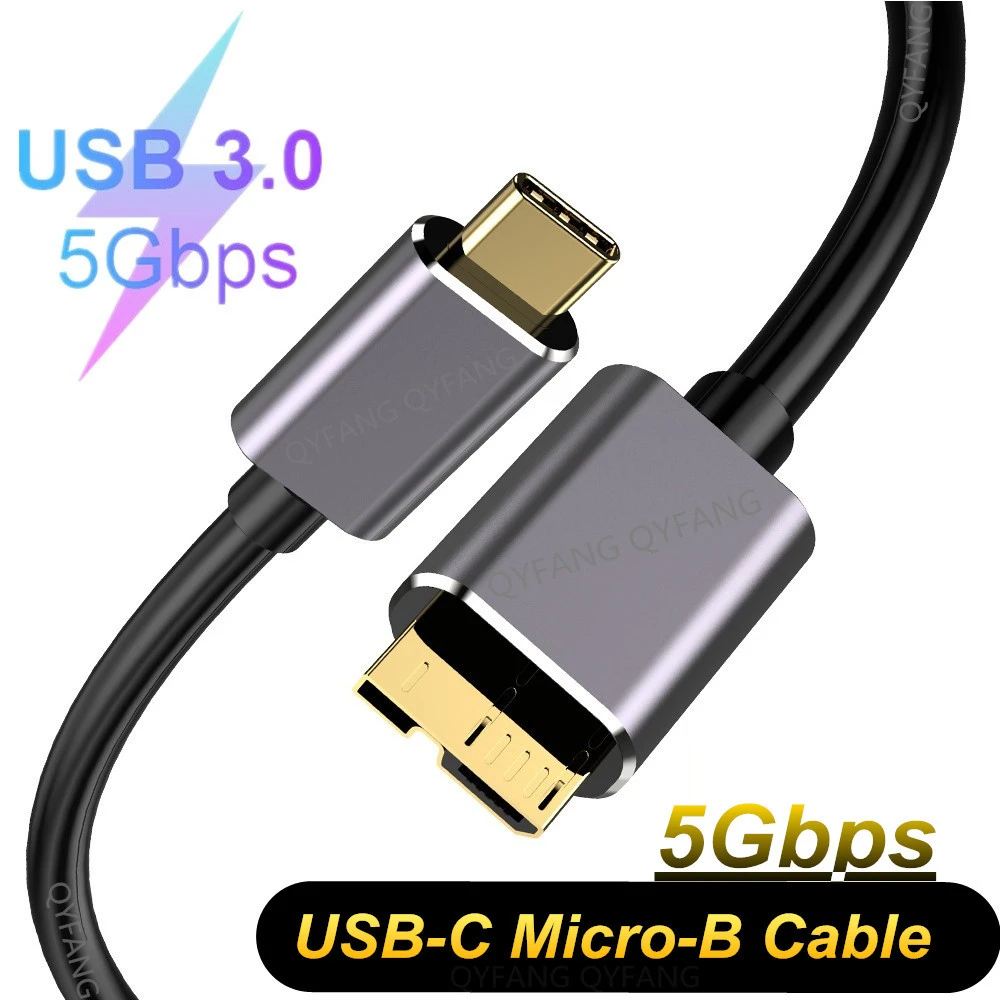 Micro B USB 3,1 para disco duro externo, conector tipo C, USB 3,0, Micro B, para Samsung Seagate WD HDD SSD|Conectores y cables de ordenador| - AliExpress