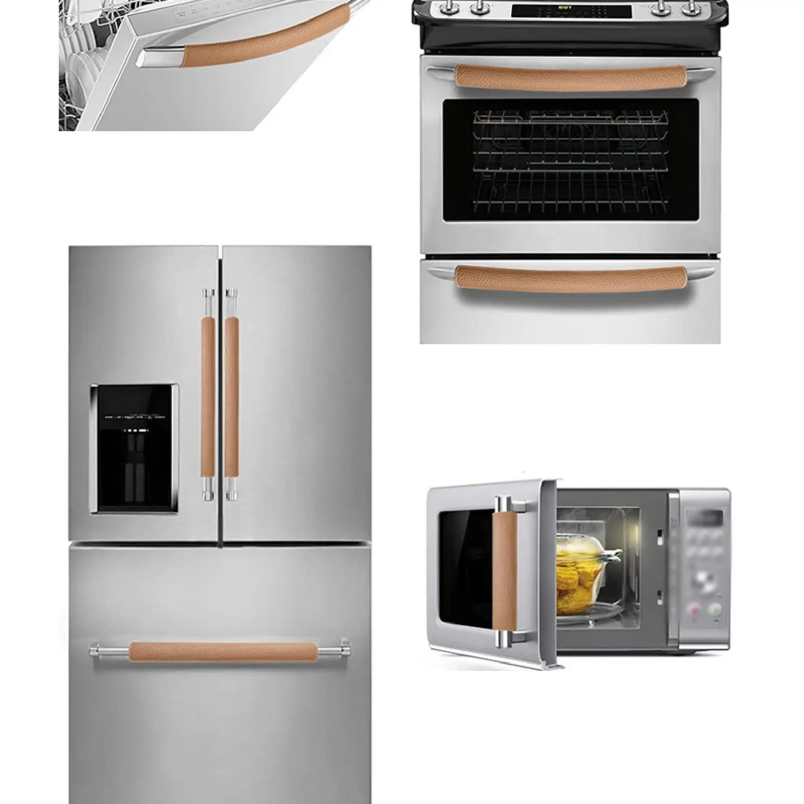 Kühlschrank-Türgriffabdeckungen, 6 Stück – Rutschfeste Schutzbezüge Für Kühlschrank, Mikrowelle & Backofen