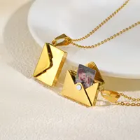 Collier médaillon Photo personnalisé, enveloppe, pendentif en forme de lettre d'amour pour femmes, pendentif Photo personnalisé, cadeaux 1 Collier médaillon Photo personnalisé, enveloppe, pendentif en forme de lettre d'amour pour femmes, pendentif Photo personnalisé, cadeaux 1
