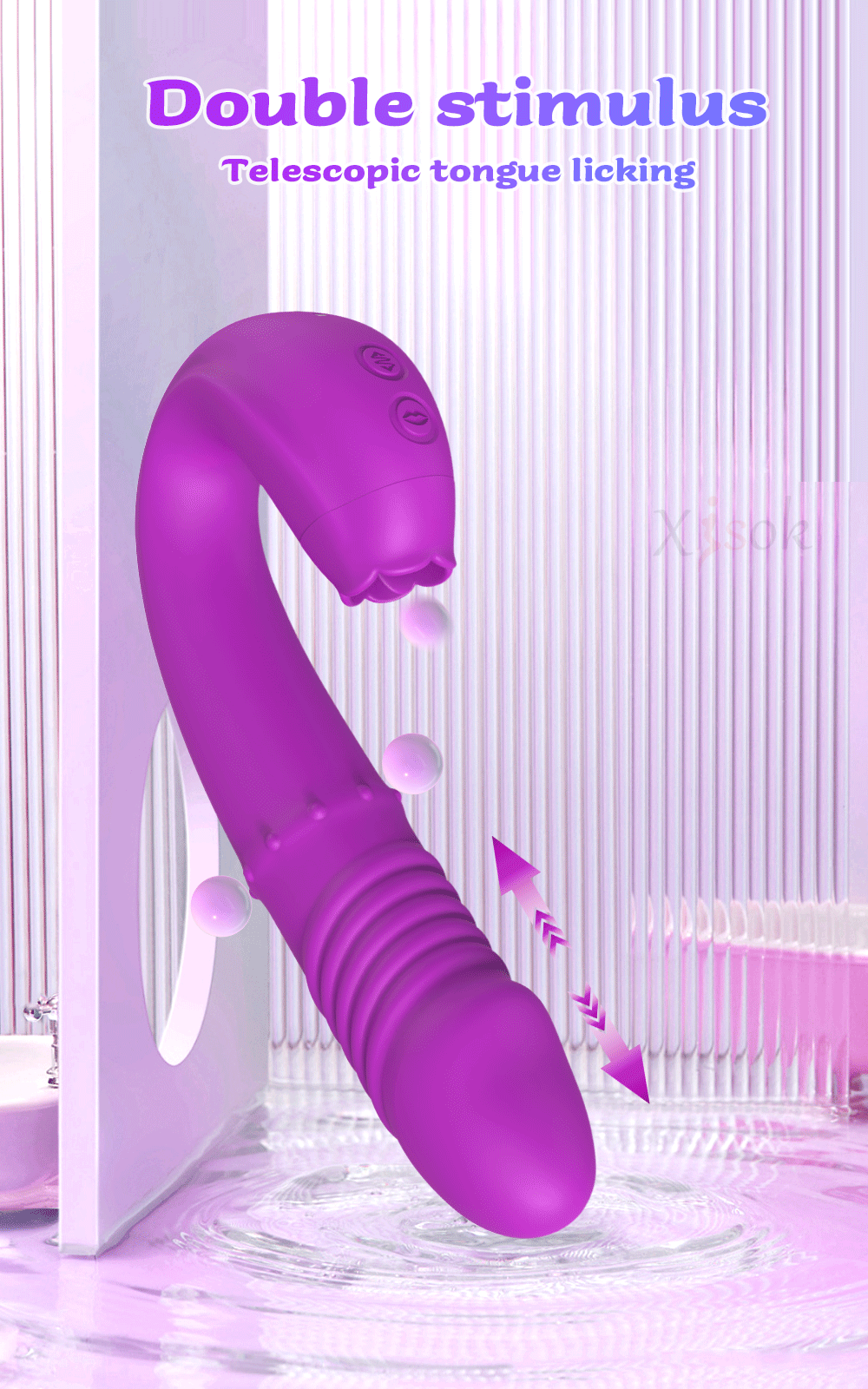Tongue Licking Rotating Dildo Vibrator for Women Clitoral Stimulator Vaginal Massager G-Spot Vibrator Wand Female Adult Sex Toys