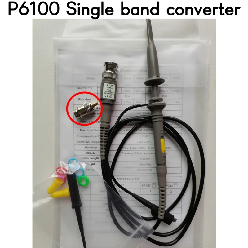 OscilloscopeProbeP6100AdapterforFNIRSI1014D1013DDSOTC3TC2