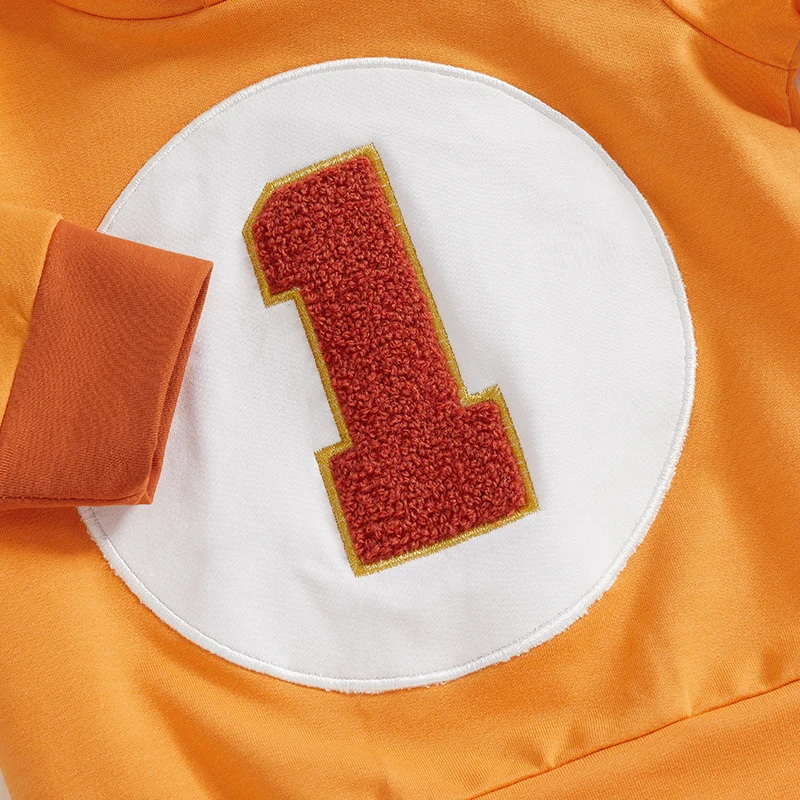 Description Picture 6 of itemToddler Girls Boys Hoodies Birthday Clothes Letter Embroidery Hooded Long Sleeve Baby Sweatshirts Pullovers Fall Tops