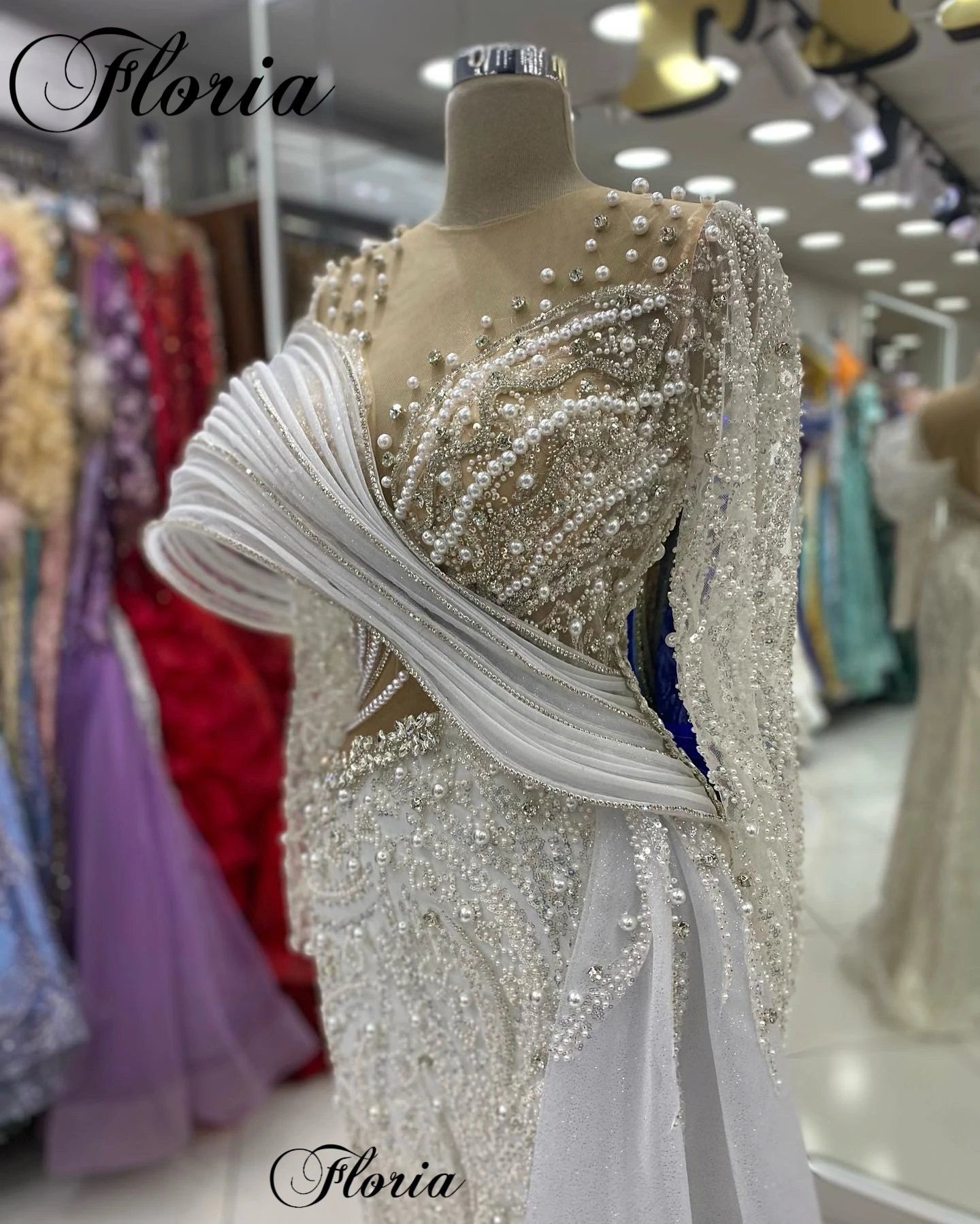 womens dress Designer Special Celebrity Dresses For Women Long Sleeves Formal Occasion Dresses Turkish Coutures Vestidos De Noche