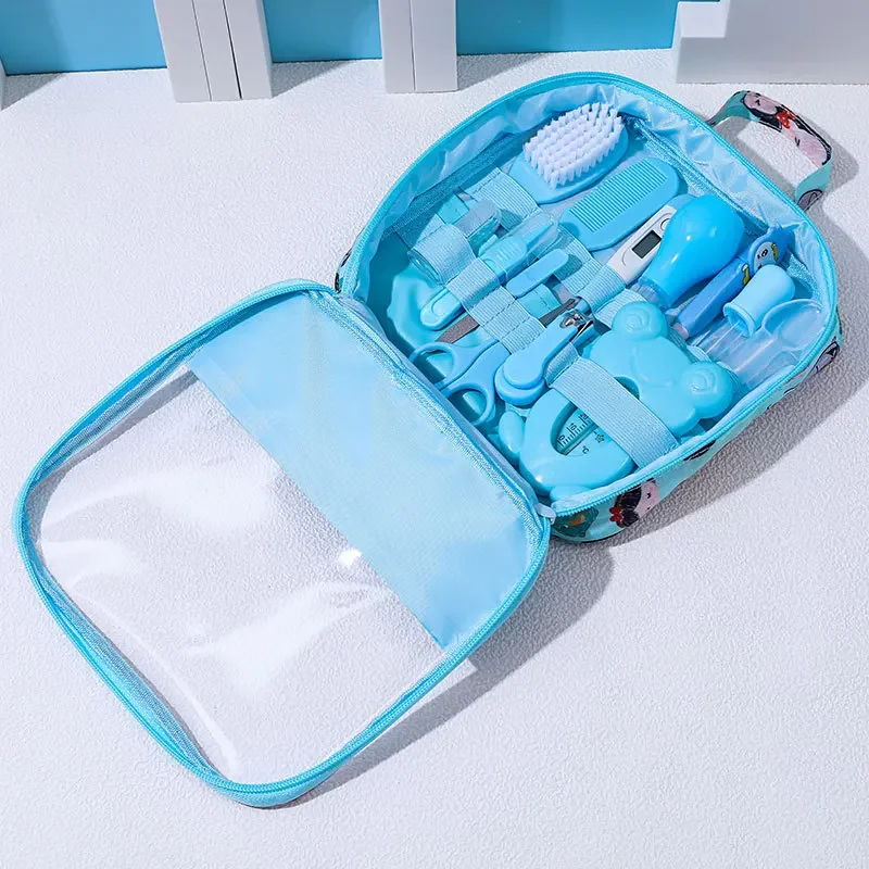 13 Pcs/Set Baby Grooming Kits Bebe Kids Nail Hair Health Care Thermometer Grooming Brush Kit Baby Care Tools Essentials