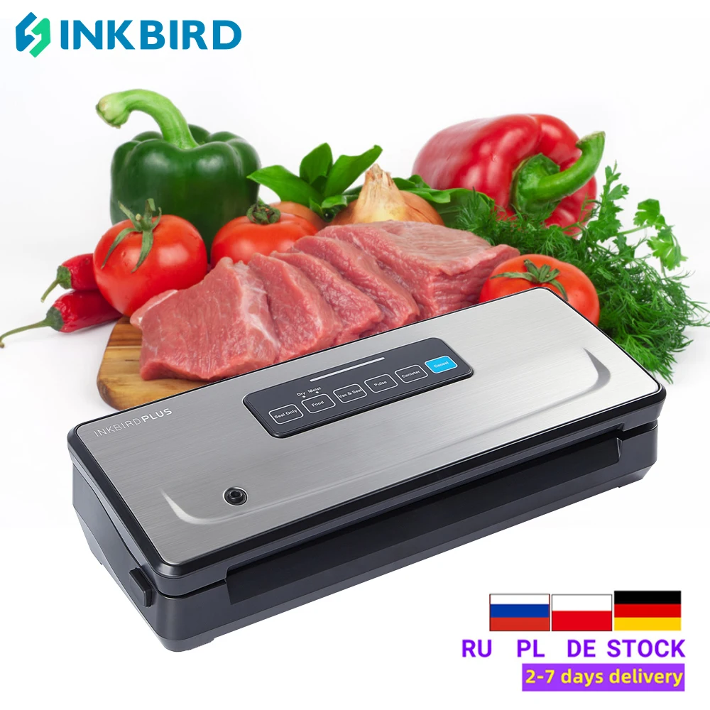 INKBIRD INK-VS02 Vacuum Sealer Packaging Machine For Food Storage Cutter Household Vacuum Food Packer Sous Vacuum bag Rolls