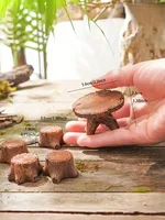 5 miniature tree stump garden art accessories resin decoration, garden landscape accessories, resin creative crafts 4