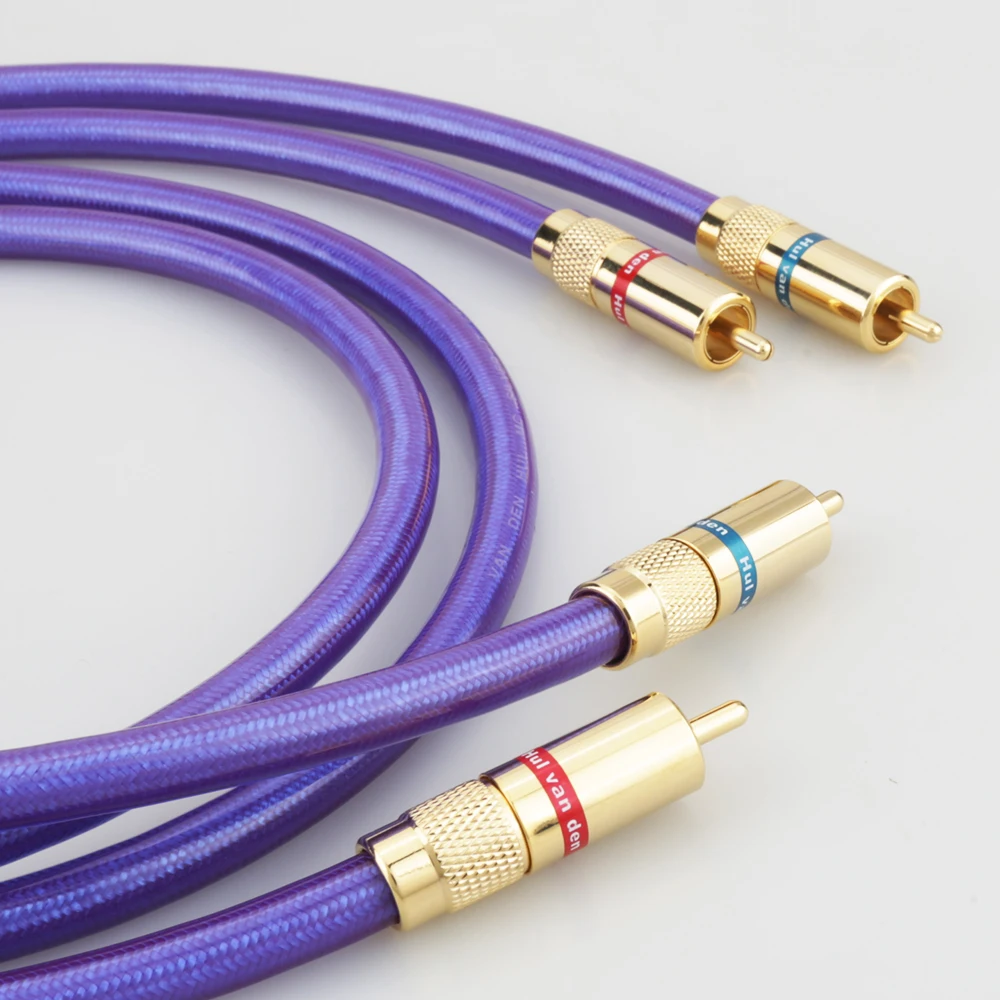 

New high quality Pair Van Den Hul MC-SILVER IT 65 RCA Audio Interconnect Cable with Gold Plated RCA Plug
