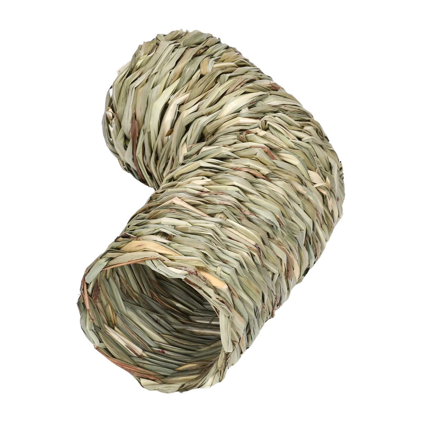 Hamster Grass Tunnel Toy - Natural Straw House Hideout For Small Pets (Chinchilla, Rat, Hedgehog), 9.45x12.99x3.94 In