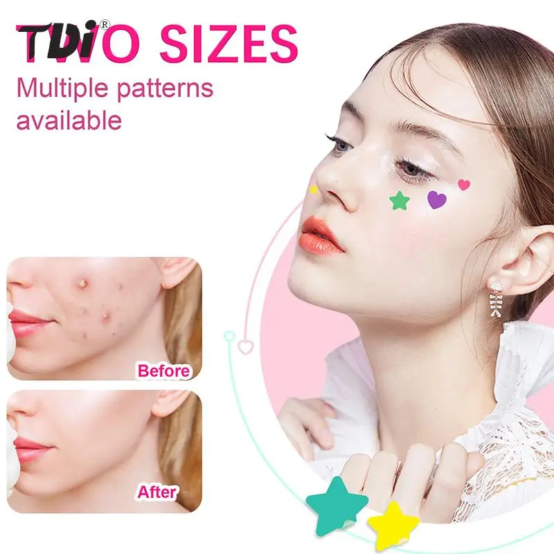 

Cute Heart Flower Invisible Acne Removal Pimple Patch Beauty Acne Tools Pimple Acne Concealer Face Spot Scar Care Stickers