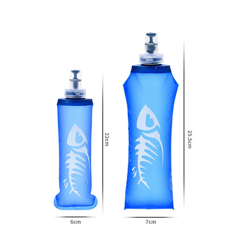 Soft Water Bottle Flask Collapsible TPU Water Bottle For Running Marathon Hiking And Cycling