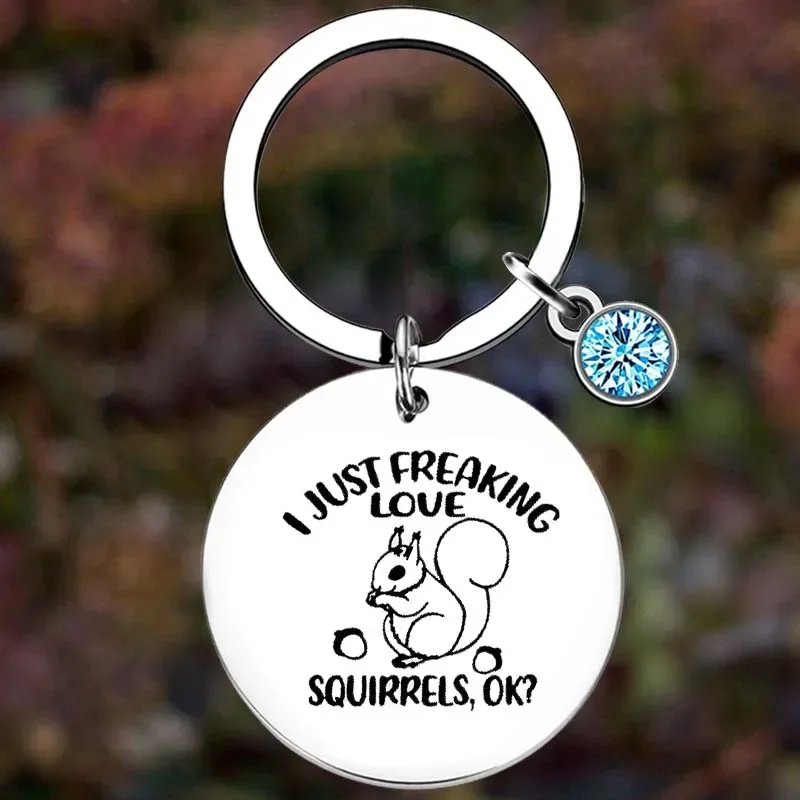 

Metal Squirrels Lover Gifts Keychain Animal Squirrel Key Chain Pendant Jewelry Squirrel Owners Gifts