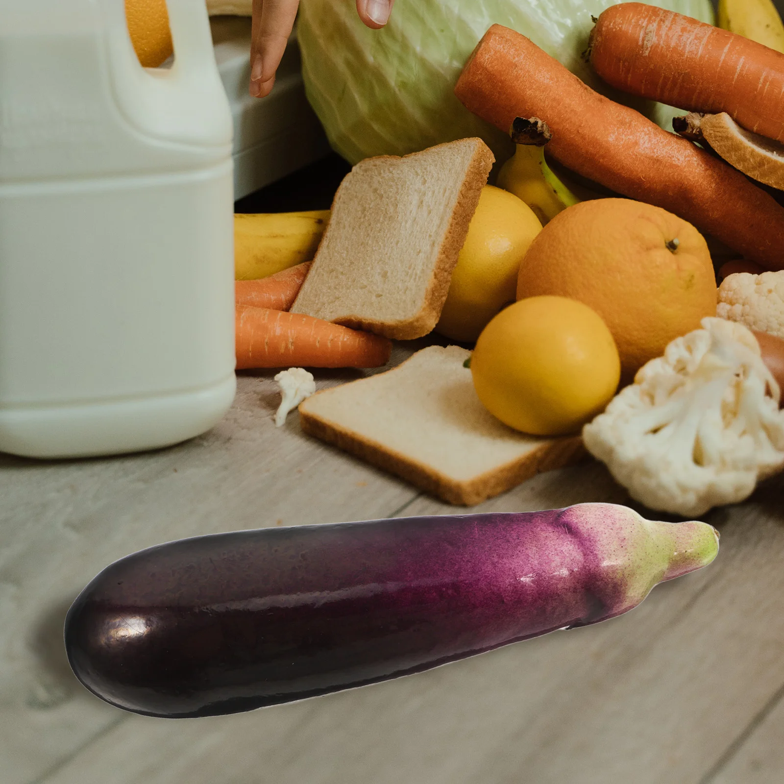 Pvc Artificial Eggplants Realistic Vegetable Display Faux Eggplant Model Vegetable Props Simulation Models Artificial food model food photography props vegetable ornaments