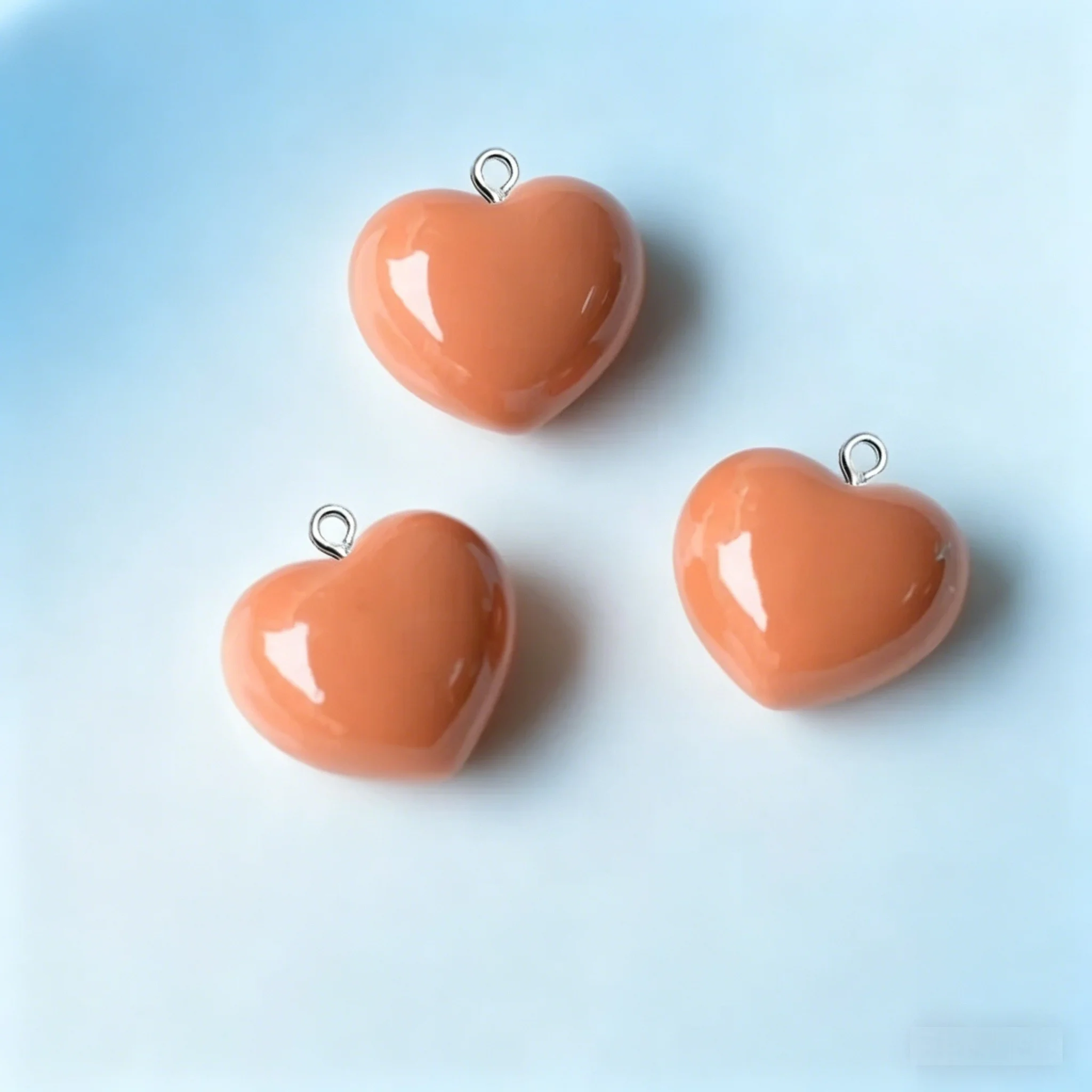 10개 미니 3D 별 하트 레진 참, DIY 쥬얼리 제작용 패션 펜던트, 귀걸이 목걸이 재료