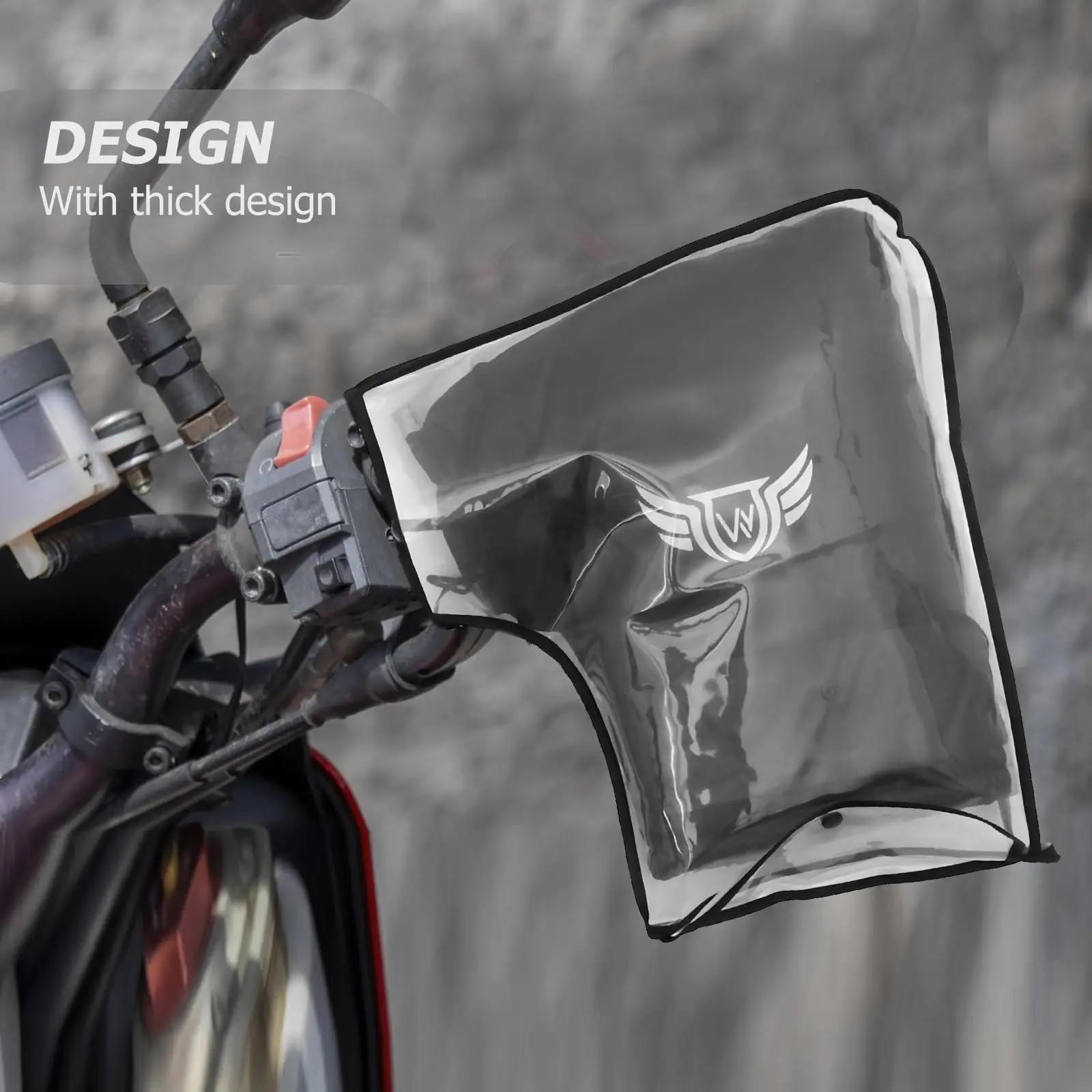 1Pair Windproof Handlebar Gloves Winter Outdoor Keep Warm Gloves For Motorcycle Vehicle Bicycle Handle Large Guard Cover Gloves 2