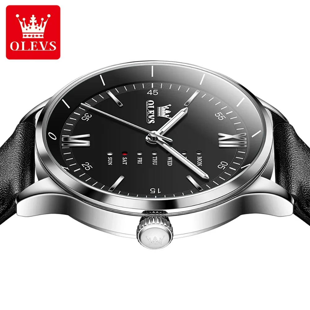 ساعة أوليفيس كوارتز للرجال ، شاشة عرض الأسبوع ، سا...