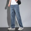 Summer Thin Men's Straight Loose Gray Jeans Soft Fabric Lyocell Fabric Light Colored Casual Pants Male Brand Trousers 5
