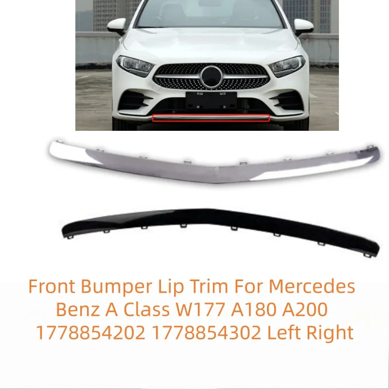 메르세데스 벤츠 A클래스 W177 A180 A200용 프론트 범퍼 립 트림 (17788..
