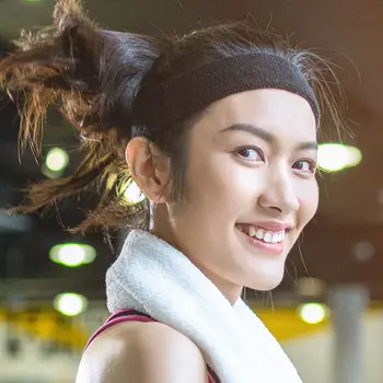 رباط شعر مرن لليوجا أحادي اللون للنساء ، رباط رأس رياضي ، غطاء رأس للياقة البدنية بشريط ، إكسسوارات شعر ، 1 * 4