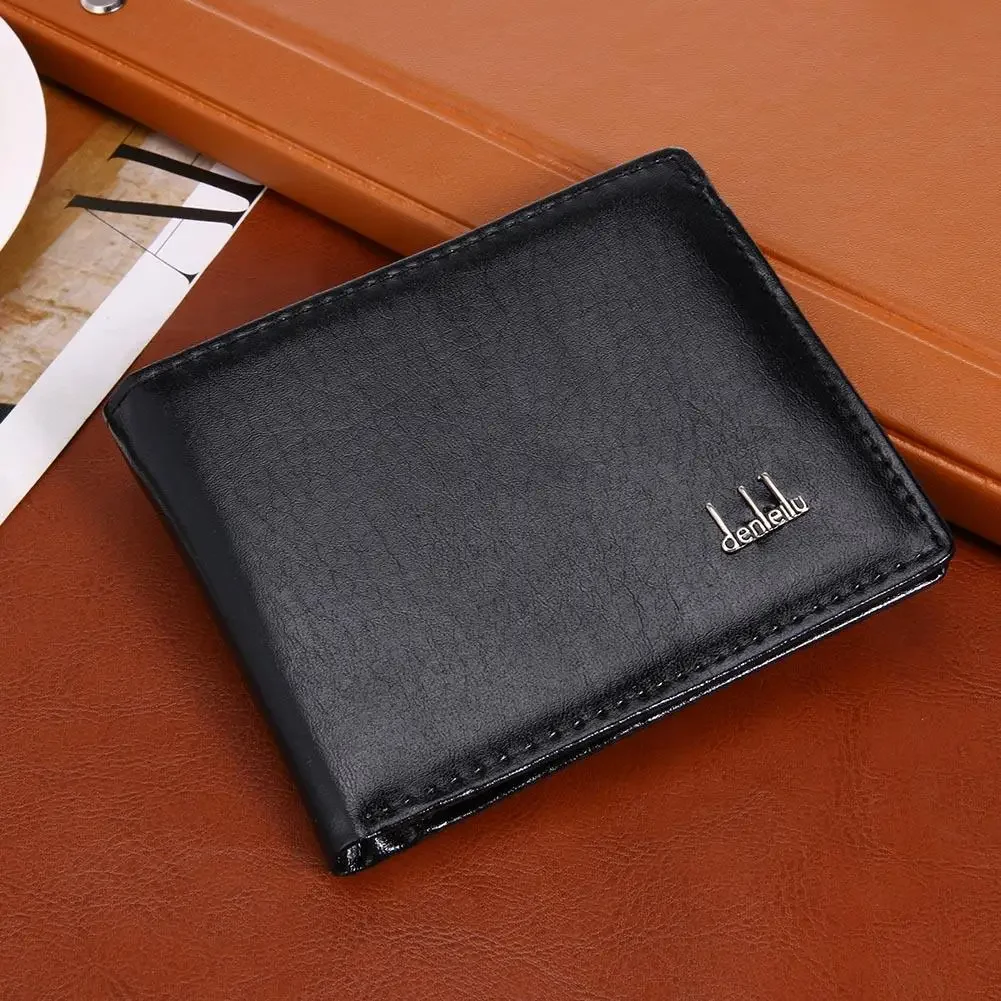 Upscale Upgrade Ultra Thin Mini Wallet Men Women Business PU Leather Small Wallets Coin Purse Credit Card Holder Wallets