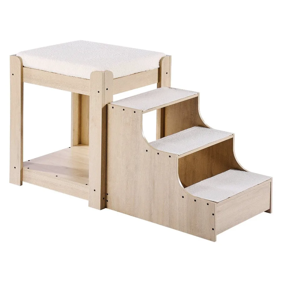 Pet Bunk Bed with Stairs for Cats and Dogs