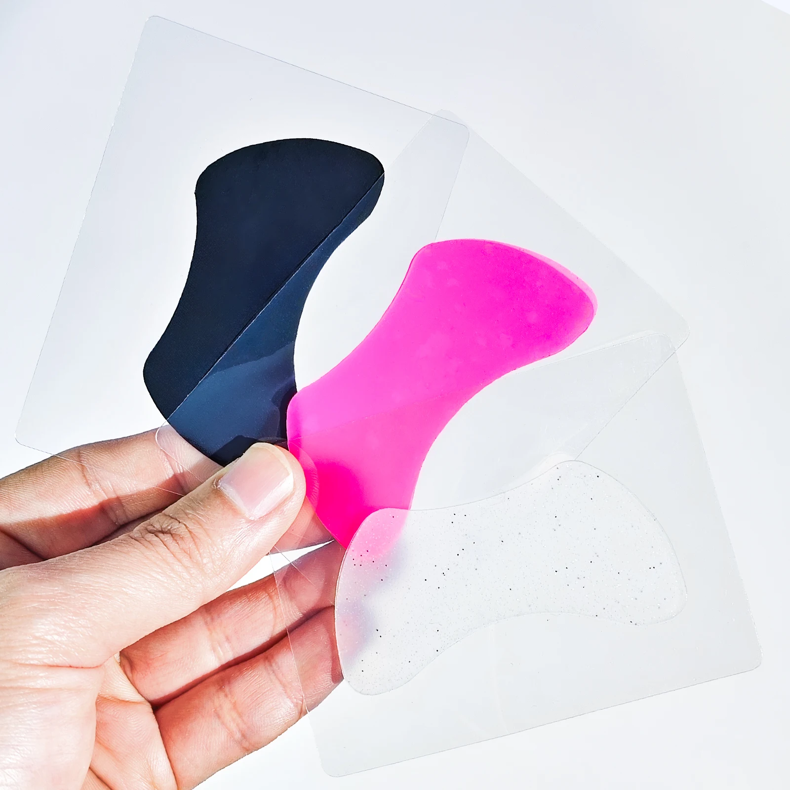 Reusable Eye Pads Silicone Eye Shadow Shields Eyelash Extension Patch Lash Extensions Under Gel Pads Makeup Tool 2Pc