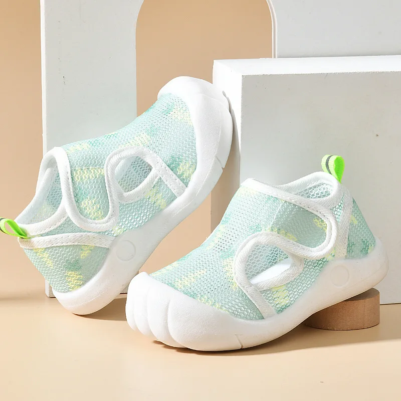 Baby Shoes Newborn Infant Boys Girls Prewalker Mesh Breathable Casual Shoes Indoor Non-slip Walking Toddler Sneakers