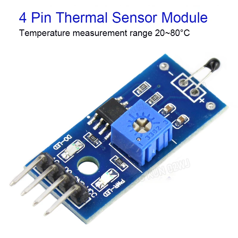 

1PCS 4-Wire NTC Thermistor Sensor Module Temperature Detection Induction Switch Thermistor 3.3V 5V Thermal Sensor