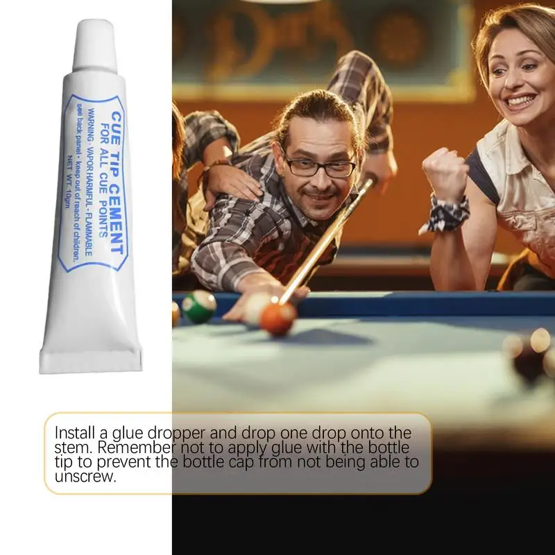 Billiard cue tip glue for cue tip repair billiard accessories quick-drying increased performance