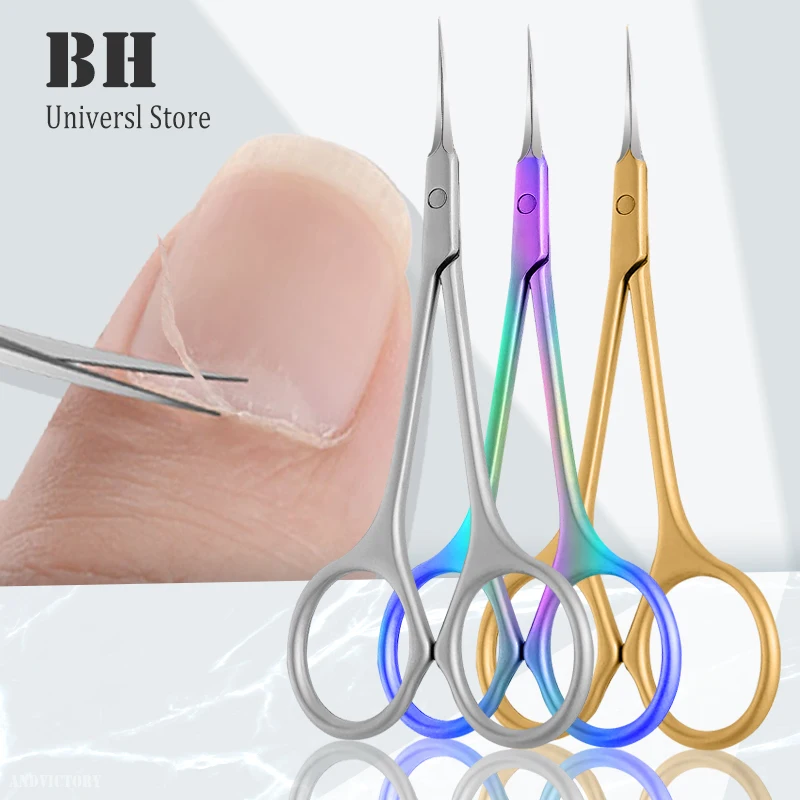 

Stainless Steel Cuticle Scissors Dead Skin Remover For Nails Art Clippers Russian Nail Scissors Manicure Curved Tip Scissor