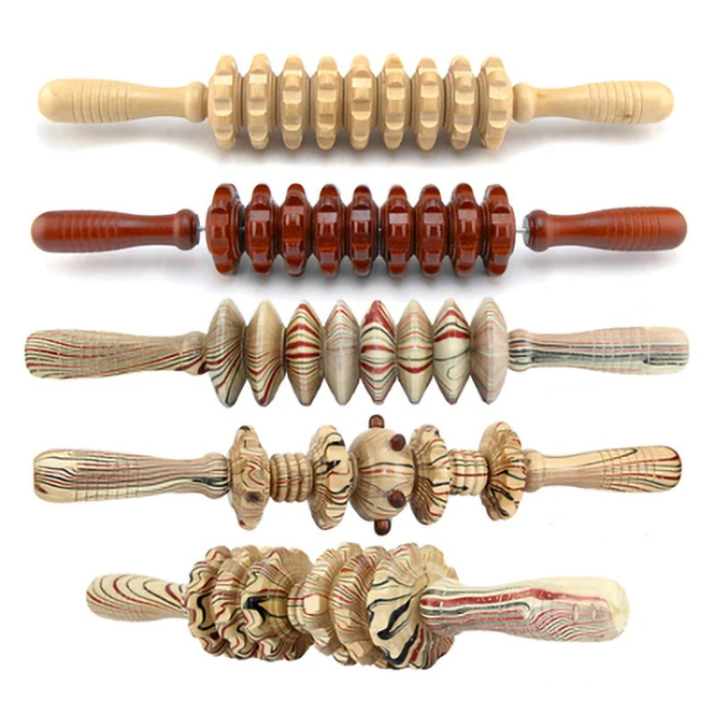 

Natural bamboo massage products, wooden physical therapy massage tools