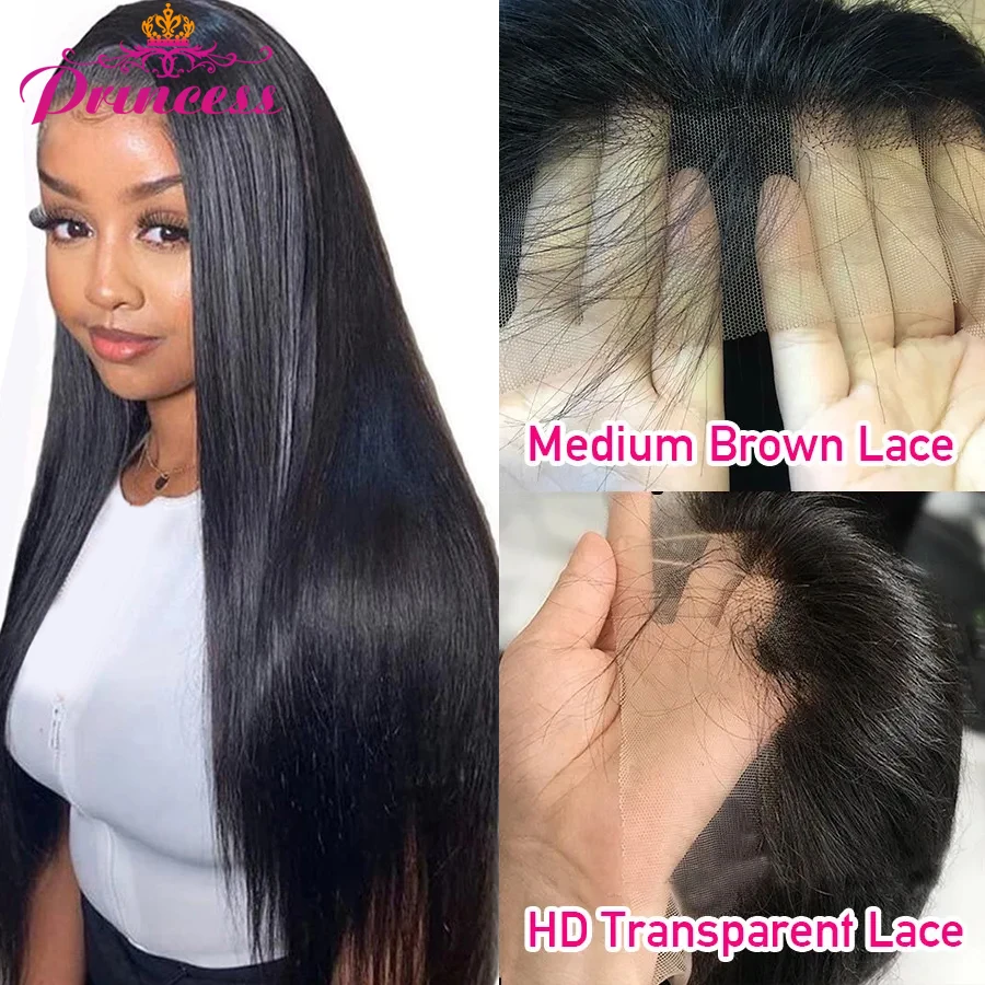 Princess 13x4/13x6 HD Transparent Lace Front Human Hair Wigs