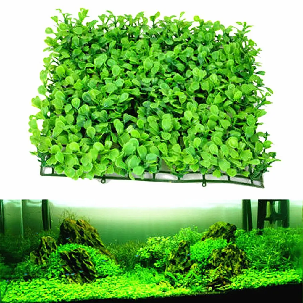 

9.84" Artificial Aquatic Green Grass Plant Lawn Turf Aquarium Tank