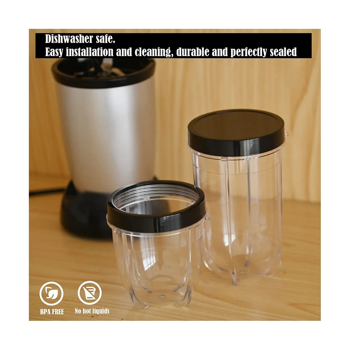 16OZ Replacement Cup and 12OZ Short Cup Fresh Lid Replacement Cups Set Fits  for Magic Bullet Blender Cups MB1001 Series - AliExpress