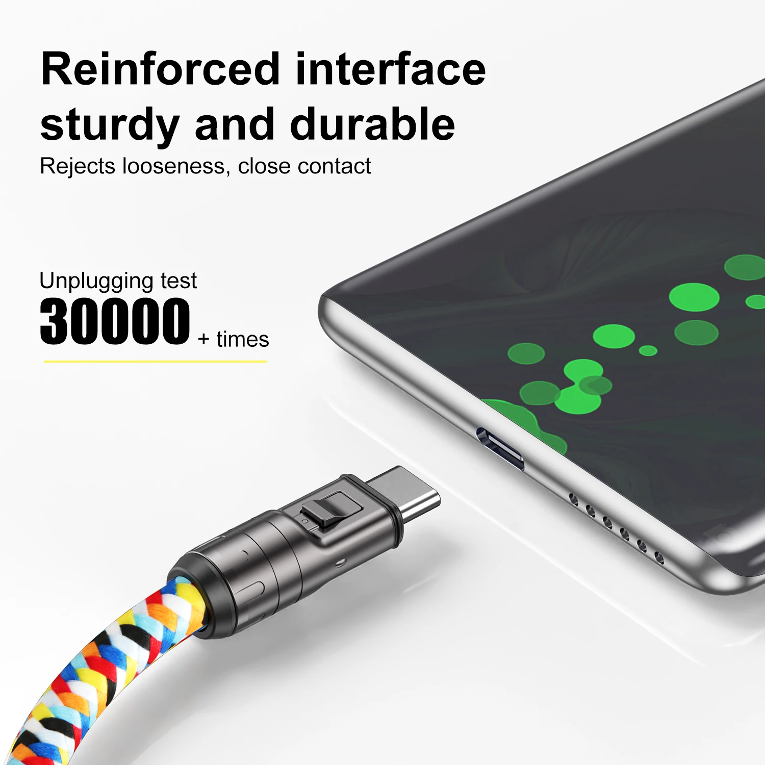 USLION 5A Fast Charging Type-C Data Cable PD240W Crossbody Neck Strap 120CM 1.2M Mobile Phone 2 in 1 Braided Lanyard Cable