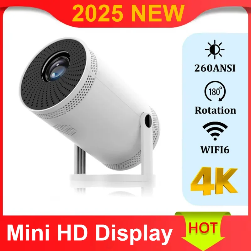 2026 Arrival FY300 4K Projector 260ANSI Portable Theater Dual Band Wifi6 BT5.0 1080P 720P Home Cinema Outdoor Mini HD Projectors