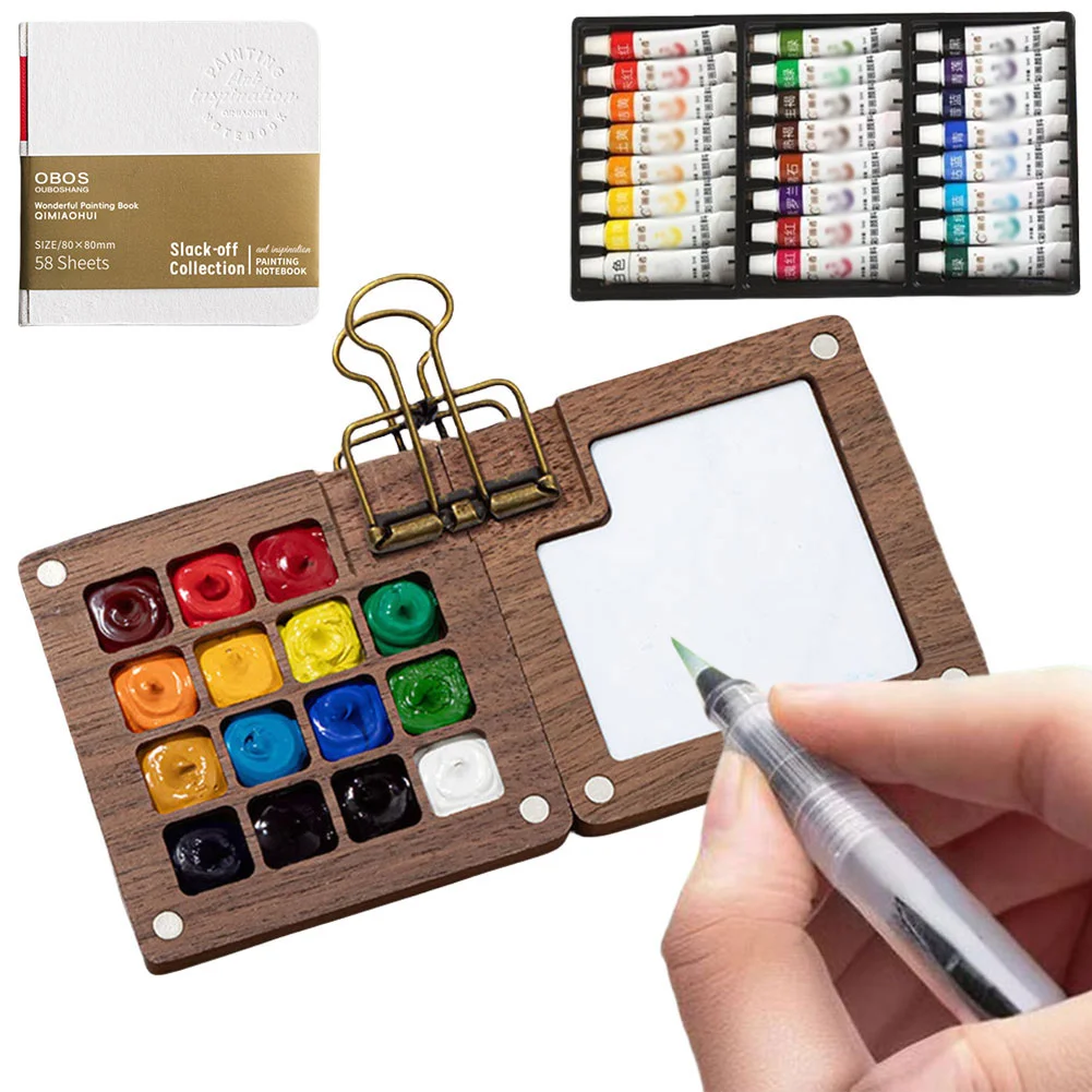 Portable Mini Watercolor Set 4