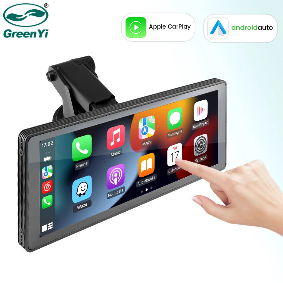 GreenYi reproductor Multimedia de vídeo inalámbrico para coche, dispositivo con pantalla táctil