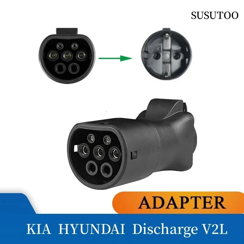 V2L Discharger Schuko Plug V2L Vehicle to Load Type 2 Support for Hyundai KIA Discharge For Type2 Car Discharge EV Cable Adapter v2l connector ev charging adapter